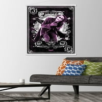 Képregény film - a sötét lovag - a Joker játékkártya fali poszter fa mágneses kerettel, 22.375 34