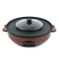 elektromos leves Shabu Pot füstmentes Grill Hot Pot BBQ Grill 2200w 110V piros