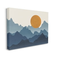 A Stupell Industries Rising Sun Jagged Rayed Range Peaks Graphic Art Gallery csomagolt vászon nyomtatott fali művészet,