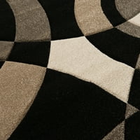United Weavers Maridi Imad geometriai fekete szőtt polipropilén terület szőnyeg