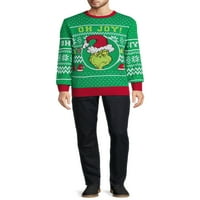 Grinch férfi karácsonyi pulóver hosszú ujjú
