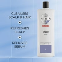 Nioxin System Color Safe tisztító sampon & fejbőr terápiás kondicionáló készlet kémiailag kezelt hajra 33. oz minden