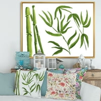 Designart 'A bambusz ágak erdője iv' Trópusi keretes vászon fali művészet nyomtatás