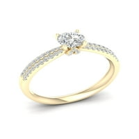 Imperial 14K sárga arany 1 ct tdw gyémánt klasszikus eljegyzési gyűrű