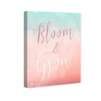 A Wynwood Studio tipográfia és idézetek fal art vászon nyomtatása 'Bloom and Grow Pastel' szépség idézetek és mondások
