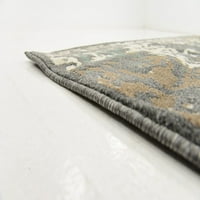 Egyedi szövőszék beltéri téglalap alakú absztrakt vintage terület szőnyegek szürke barna fehér, 8 '10' 0