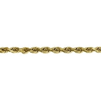 Primal arany karátos sárga arany gyémánt vágott négyszeres kötél lánc karkötő