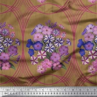 Soimoi Poly Georgette szövet Geometriai & virág művészi szövet nyomatok Udvar széles