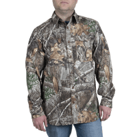 Realtree férfi hosszú ujjú vadászati ​​útmutató ing, Realtree Edge, méretű közepes