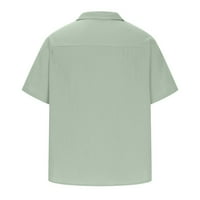 Alkalmi gomb le ingek a férfiak nyári Rövid ujjú Egyszínű Rendszeres Fit Kényelmes Tshirt felsők nagy, magas Hawaii