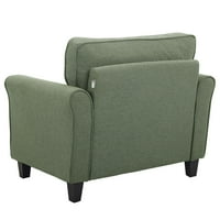 Lifestyle Solutions Hactor Lounge szék ívelt karokkal, zöld anyag