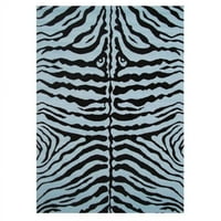 Szőnyeg, Szórakoztató Szőnyegek Szórakoztató Idő Zebra Bőr Akcentussal Szőnyeg-Kék