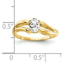 Primal arany karátos sárga arany 6x ovális köbös cirkónium gyűrű
