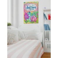 Marmont Hill Believe Flowers , Jill Lambert festmény nyomtatása a csomagolt vászonra