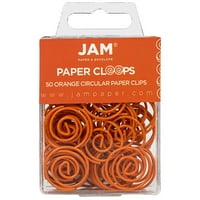 Papír kerek papírkapcsok, narancssárga közepes papírkapocs, 50 csomag