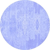 Ahgly Cég Mosható Beltéri Kerek Absztrakt Kék Modern Terület Szőnyegek, 8 ' Kerek