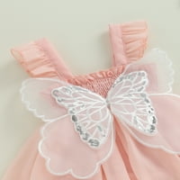 aturuste csecsemő baba lányok Romper ruha Fly ujjú pillangó tüll Body nyári ruhák 0 hónapig
