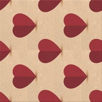 Ahgly Company beltéri téglalap mintás grapefruit piros terület szőnyegek, 7 '10'