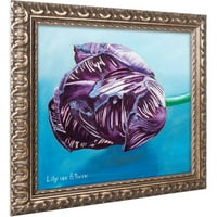 Védjegy Szépművészet Angol Társaság tulipa vászon művészete: Lily Van Bienen, arany díszes keret