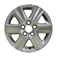 6. Felújított OEM alumínium ötvözet kerék, megmunkált és ezüst, illik 2004-Toyota Sienna