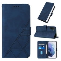 Dombornyomott pénztárca tok Samsung Galaxy S Plus, mágneses kapocs kártya slot tartó Luxus Üzleti PU bőr Flip Folio