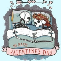 Valentin-nap Férfi Világoskék grafikus póló-design az emberek XL