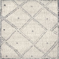 Nuloom Blaine szaggatott gyémánt terület szőnyeg, 4 '6', elefántcsont