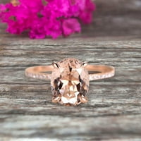 1. Karátos 8x ovális vágott Morganit eljegyzési gyűrű alsó gyémánt Moissanite HALO tervezett menyasszonyi gyűrű jegygyűrű