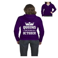 Női pulóver Teljes cipzáras pulóver-születésnapi ajándék királynők októberben születnek