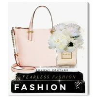 A Wynwood Studio Fashion and Glam Wall Art vászon nyomtatványok 'Lovely Essentials Blush' Essentials - rózsaszín, fehér