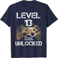 Level Unlocked hivatalos tinédzser 13. születésnapi Gamer póló