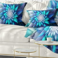 Designart nagy kék idegen fraktál virág - virágos párna - 16x16
