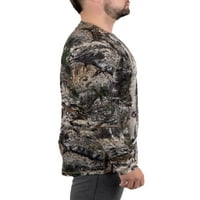 Férfi hosszú ujjú camo póló vadászati ​​előadás ing, mohás tölgy, S-3xl méretek