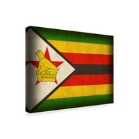 Védjegy képzőművészet 'Zimbabwe szomorú zászló' Vászonművészet a Red Atlas Designs által