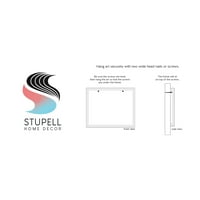 Stupell Industries kerek absztrakt kavicsos formák rétegezett kék tónusok festmény fekete keretes művészet nyomtatott