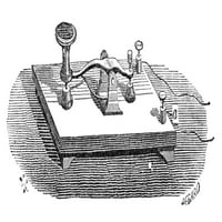 Távíró Kulcs. Nmorse Távíró Adó Kulcs. Fametszet, francia, 19. század. Poszter nyomtatás