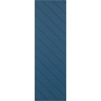 Ekena Millwork 12 W 60 H True Fit PVC átlós léc Modern stílusú Fix Mount redőnyök, Sojourn Kék