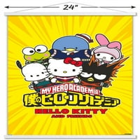 My Hero Academia Hello Kitty és barátai-csoport fali poszter mágneses kerettel, 22.375 34