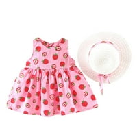 Baba ruhák lányoknak kisgyermek baba gyerekek lányok nyári gyümölcs hercegnő ruhák kalap alkalmi ruhák készlet CHMORA