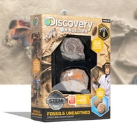 Discovery Mindblown Fossil Unearthed Mini ásatási készlet, egyedi és természetes Fosszíliával, 5 darabos