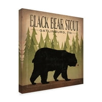 Védjegy képzőművészet 'take a Hike Bear Black Bear Stout' vászon művészet Ryan Fowler