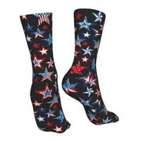 Amerikai zászló Csillagok zokni nőknek férfiak újdonság színes Legénység zokni alkalmi vicces ruha zokni ajándékok