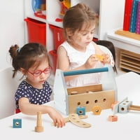 Aukfa fa szerszámkészlet gyerekeknek Play Tool Toolbo Construction Toy óvodai Play eszköz kisgyermekek számára, a gyermekszobában