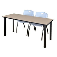 Regency Kee Bézs Edzőasztal egymásra rakható székekkel