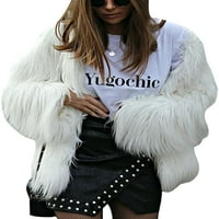 Voguele Női felsőruházat vágott kabát Egyszínű kabát utcai kardigán sima fehér 2XL