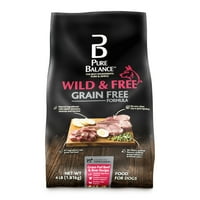 Pure Balance Wild & Ingyenes gabonamentes fűben táplált marhahús és vaddisznó recept Száraz kutyaeledel, LB