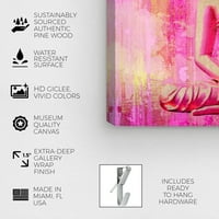 Wynwood Studio spirituális és vallási fali művészet vászon nyomtatványok „Buddha Pink” vallás - rózsaszín, narancs