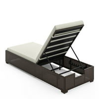 Palm Springs Brown Outdoor Chaise Lounge