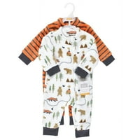 Hudson Baby Unise kisgyermek plüss Jumpsuits, Kemping, 5T