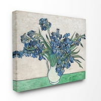 Stupell Industries virág edény kék zöld van Gogh klasszikus festmény vászon fali művészet, Vincent Van Gogh, 16 20